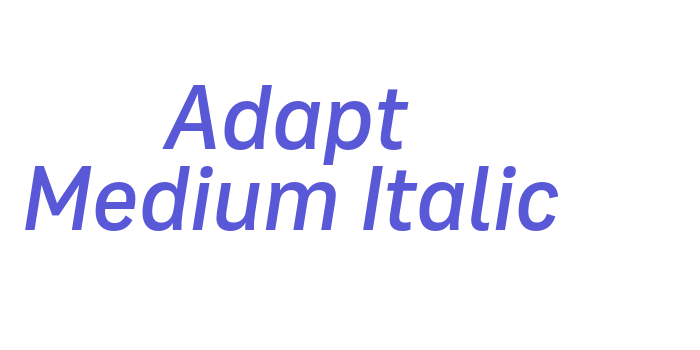 Adapt Medium Italic Font Download