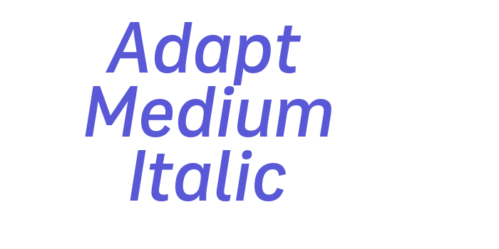 Adapt Medium Italic Font