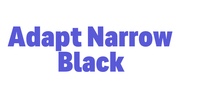 Adapt Narrow Black Font Download