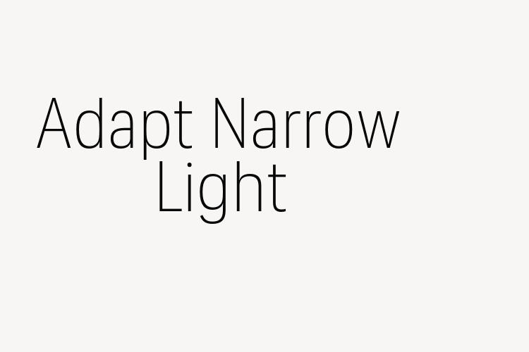 Adapt Narrow Light font download