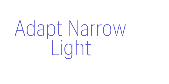 Adapt Narrow Light Font Download