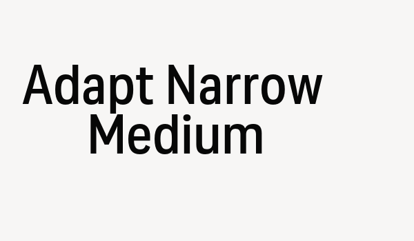 Adapt Narrow Medium Font