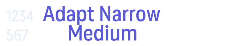 Adapt Narrow Medium-related font