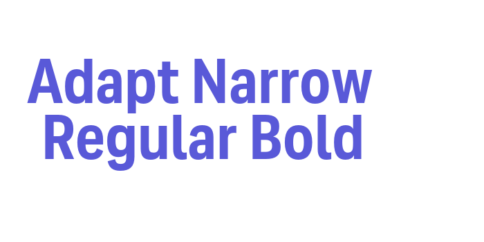 Adapt Narrow Regular Bold Font Download