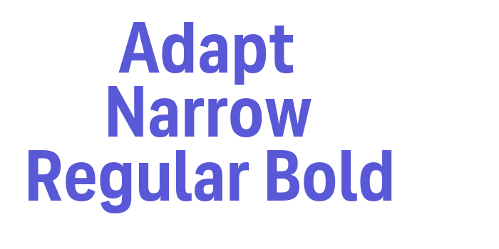 Adapt Narrow Regular Bold Font