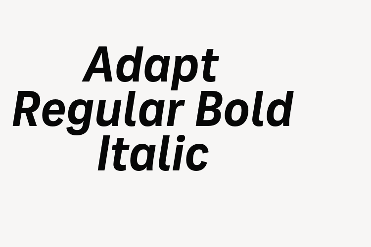 Adapt Regular Bold Italic font download