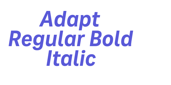 Adapt Regular Bold Italic Font Download