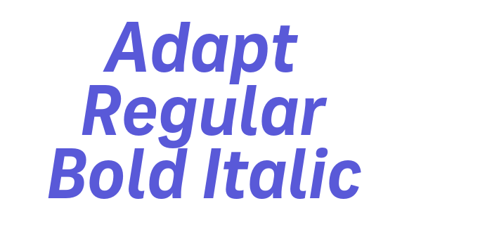 Adapt Regular Bold Italic Font