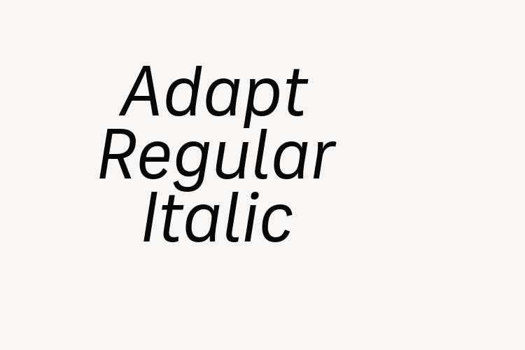 Adapt Regular Italic font download