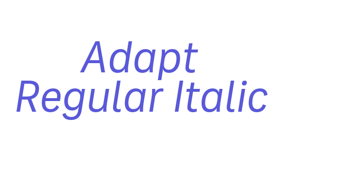 Adapt Regular Italic Font Download