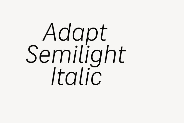 Adapt Semilight Italic font download