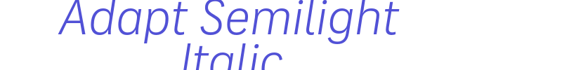 Adapt Semilight Italic