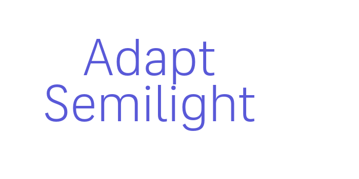 Adapt Semilight Font