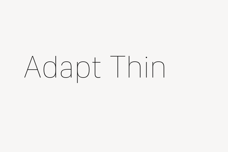 Adapt Thin font download