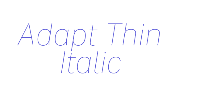 Adapt Thin Italic Font