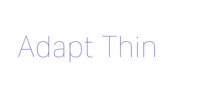 Adapt Thin Font