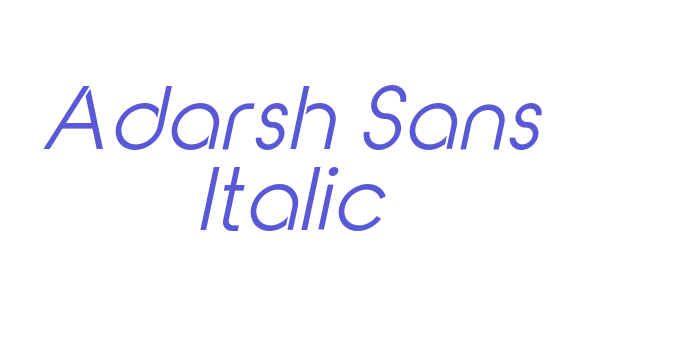 Download Adarsh Sans Italic Font