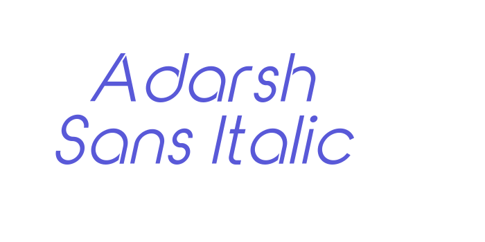 Adarsh Sans Italic Font