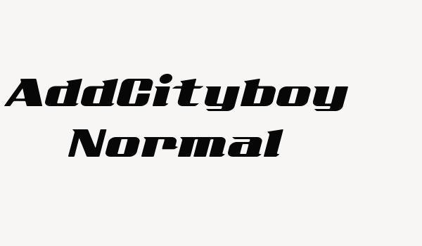 AddCityboy Normal Font