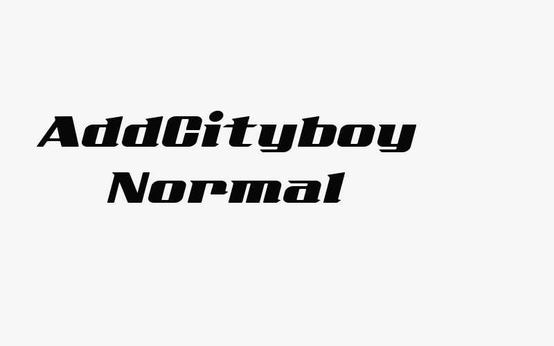 AddCityboy Normal Font