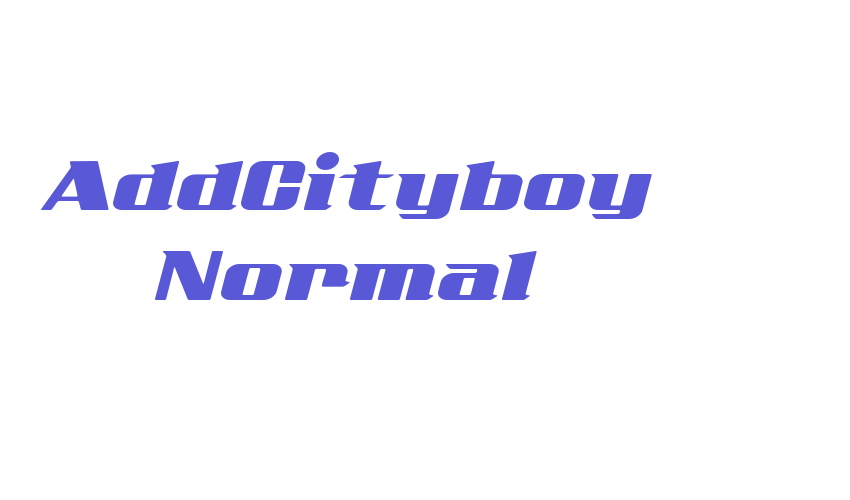 AddCityboy Normal Font