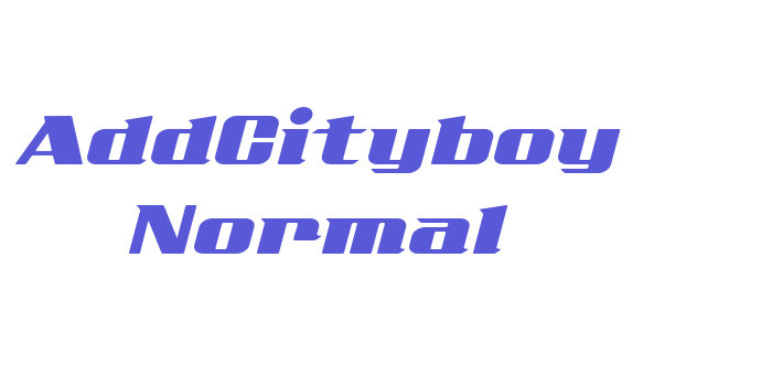 AddCityboy Normal Font Download