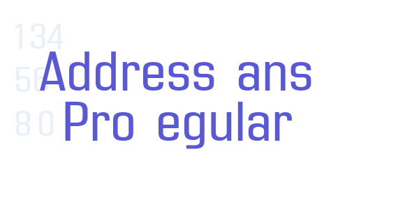 Address Sans Pro Regular font free