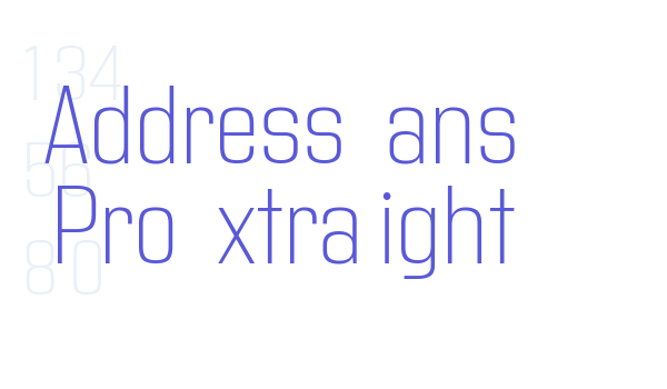 Address Sans Pro ExtraLight Font