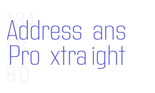 Address Sans Pro ExtraLight Font