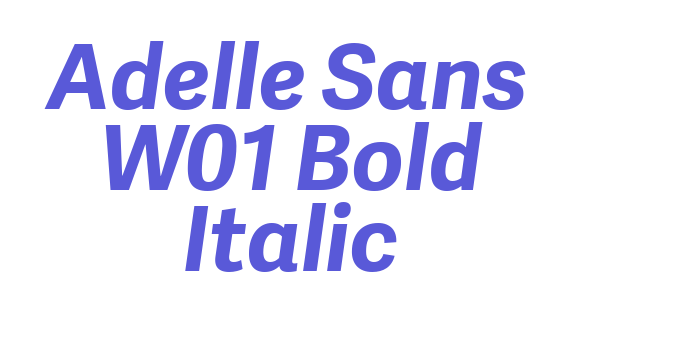 Adelle Sans W01 Bold Italic Font Download