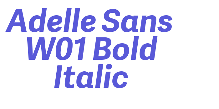 Adelle Sans W01 Bold Italic Font