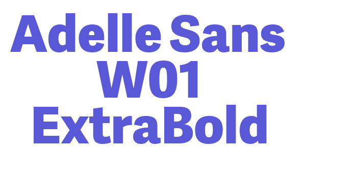 Adelle Sans W01 ExtraBold Font