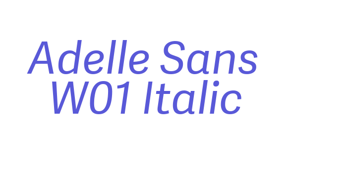 Adelle Sans W01 Italic Font Download