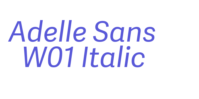 Adelle Sans W01 Italic Font