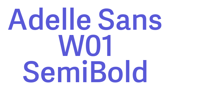 Adelle Sans W01 SemiBold Font