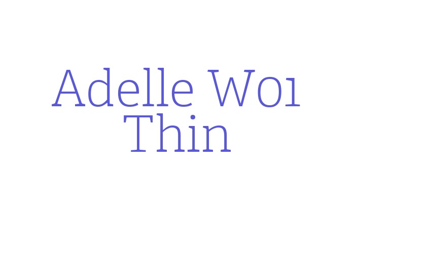 Adelle W01 Thin Font