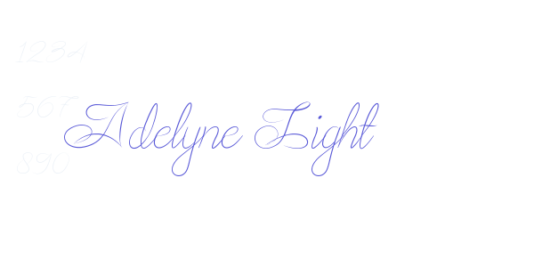 Adelyne Light font free