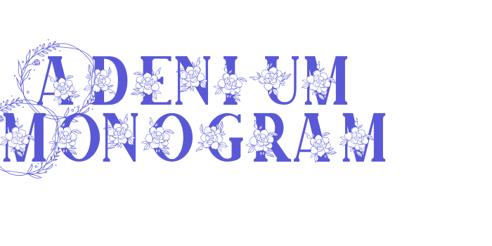 Adenium Monogram Font Download