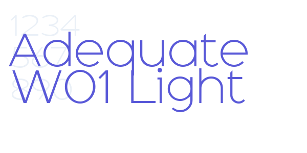 Adequate W01 Light font free