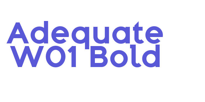 Adequate W01 Bold Font Download