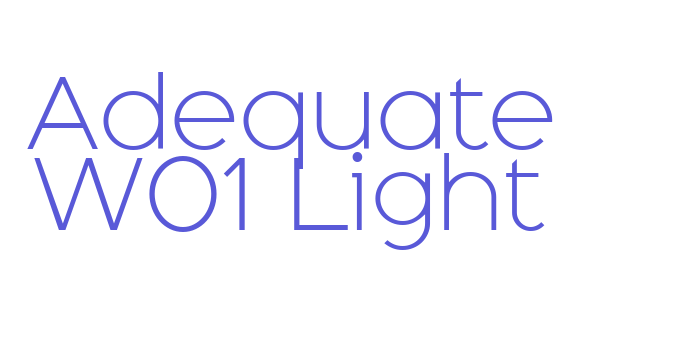 Adequate W01 Light Font Download