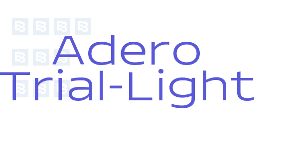 Adero Trial-Light font free