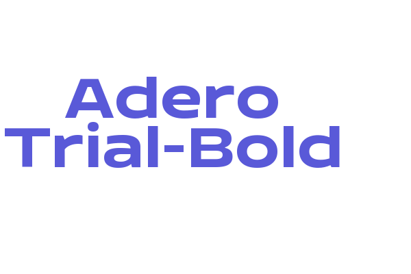 Adero Trial-Bold Font