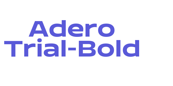 Adero Trial-Bold Font Download