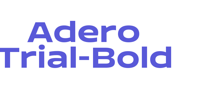 Adero Trial-Bold Font