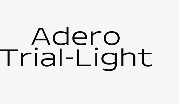 Adero Trial-Light Font