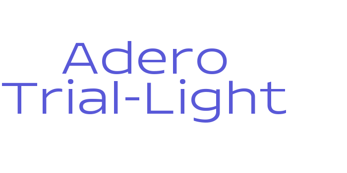 Adero Trial-Light Font Download