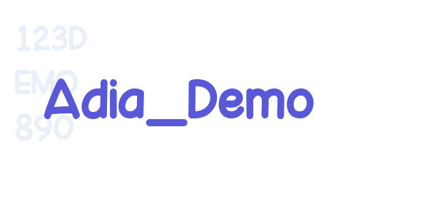 Adia_Demo font