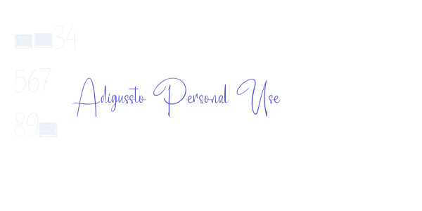 Adigussto Personal Use font free