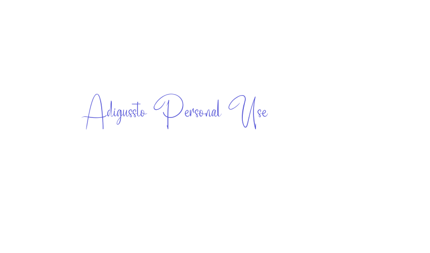 Adigussto Personal Use Font Download